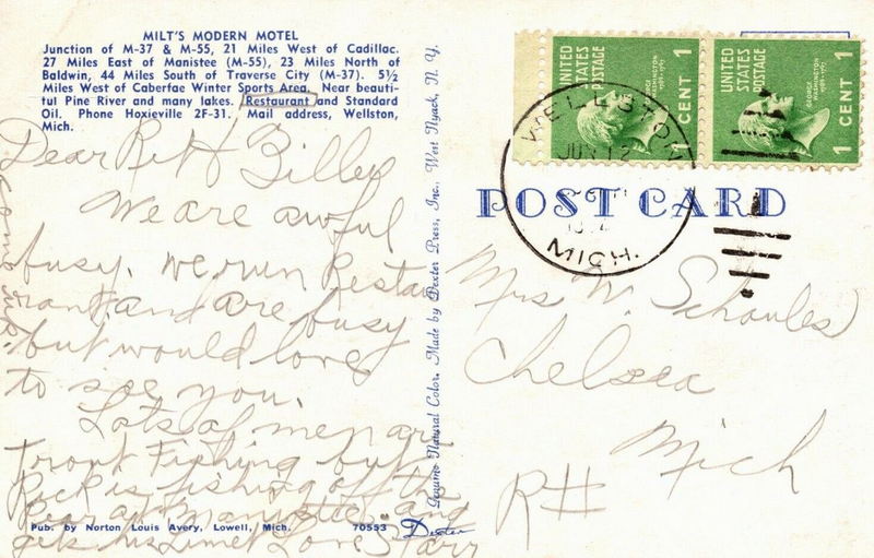 Milts Modern Motel - Vintage Postcard